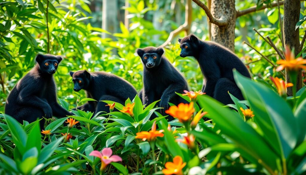 Lemuren im natürlichen Lebensraum