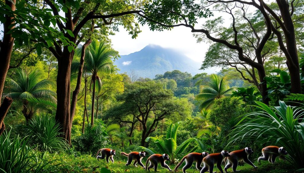 Lemuren im Regenwald Lemuren im Regenwald