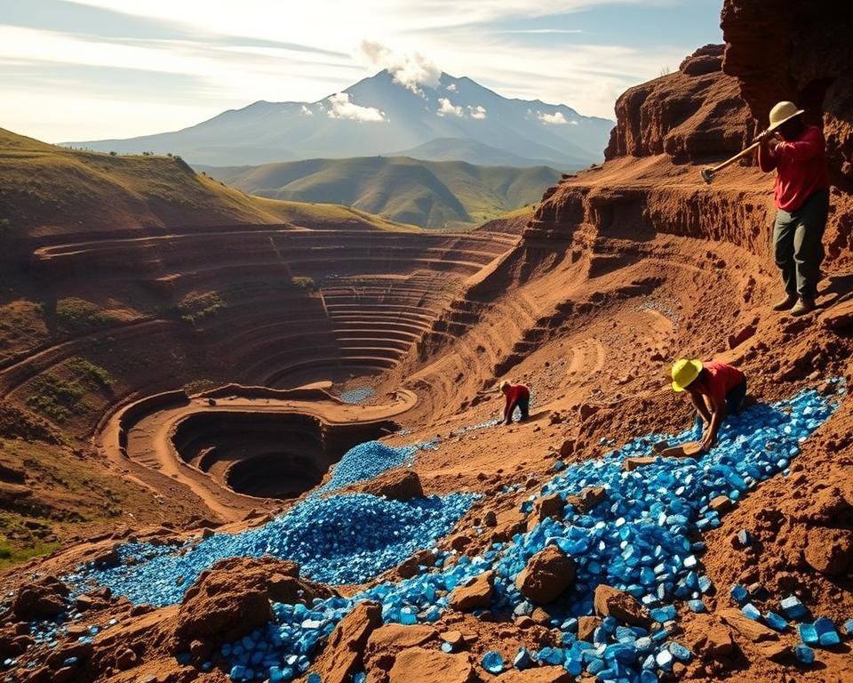 Madagaskar Edelsteinabbau Saphire